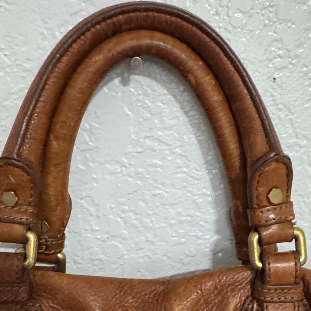 Marc Jacobs Tan Leather Satchel with Gold Accents - Picture 4 of 11